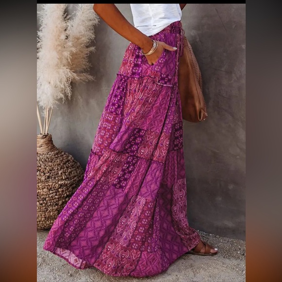 Bohemian XL skirt with pockets (Size US 12) - Picture 2 of 3